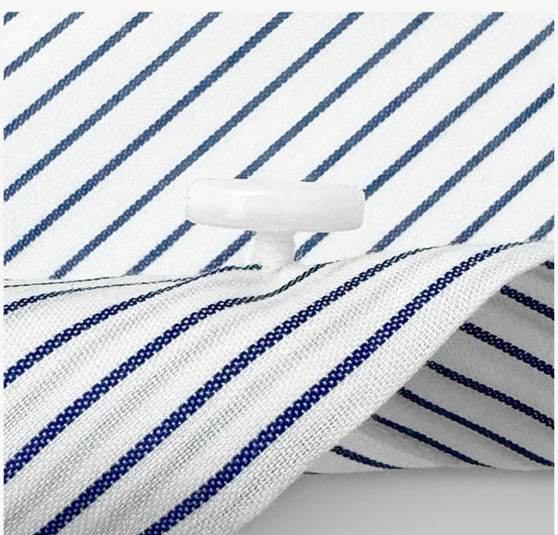 定制級條紋意式大尖領襯衫