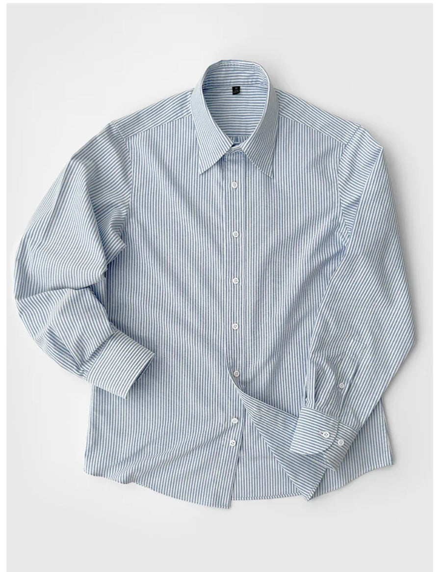 Cleanfit乾淨穿搭條紋寬松襯衫