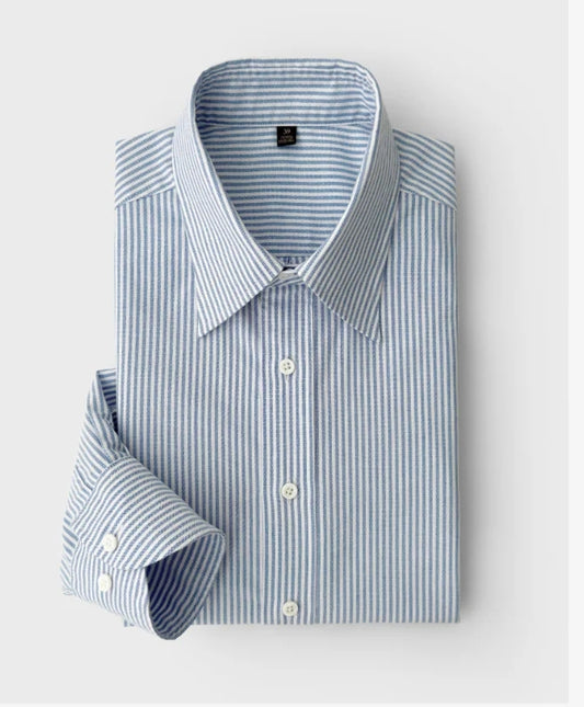 Cleanfit乾淨穿搭條紋寬松襯衫