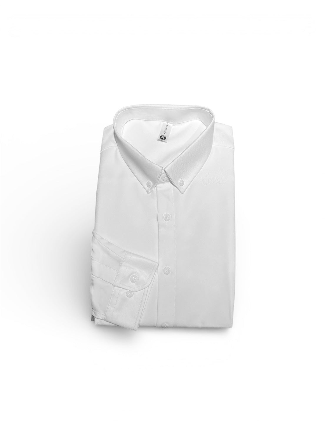 男士釦領長袖商務通勤雅痞修身高級感白襯衫